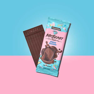 Feastables MrBeast Original Chocolate Bar 2.1 oz 60g 1 bar