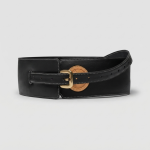 Black Leather Guitar Strap