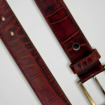 Maroon Croc Pattern Belt