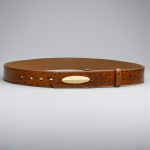 Amber Ostrich Pattern Belt