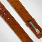 Amber Ostrich Pattern Belt