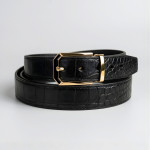 Black Croc Pattern Belt