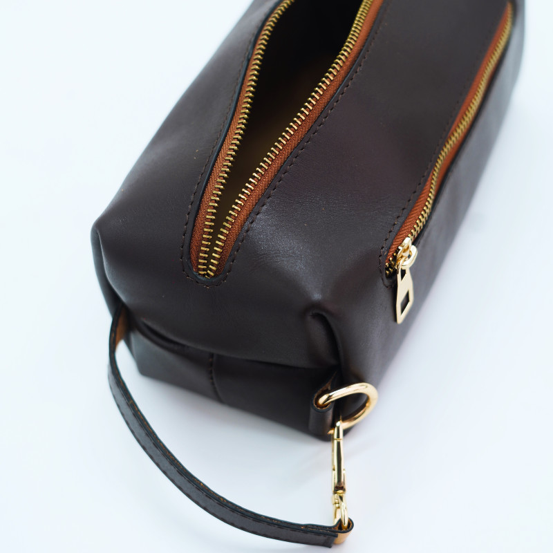Mocha Veg-Tan Clutch Bag (Chocolate)