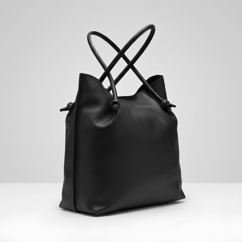 Black Knotted Tote Bag