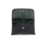 Croco-embossed Snap Wallet
