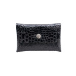 Croco-embossed Snap Wallet
