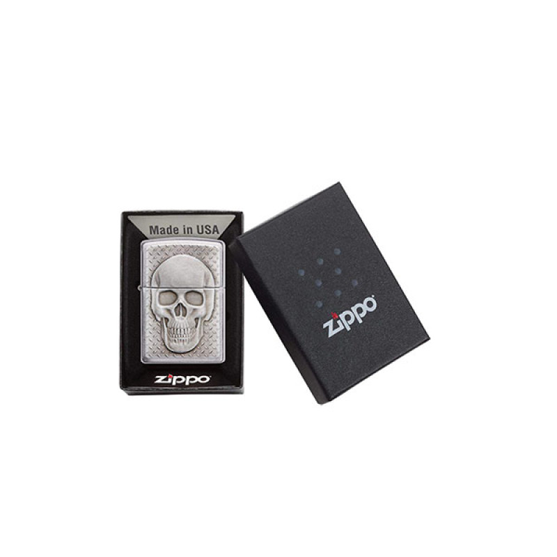 Skull with Brain Surprise-Zippo