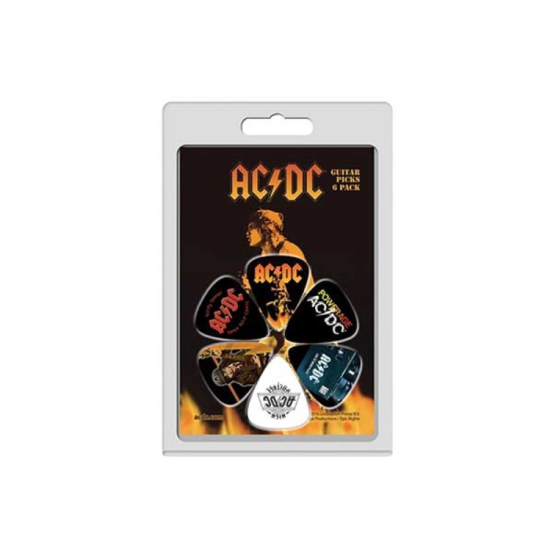 AC/DC OFFICIAL LICENSING VARIETY PACKS GUITAR PICK SET OF SIX