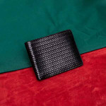 Braided wallet Short - Black