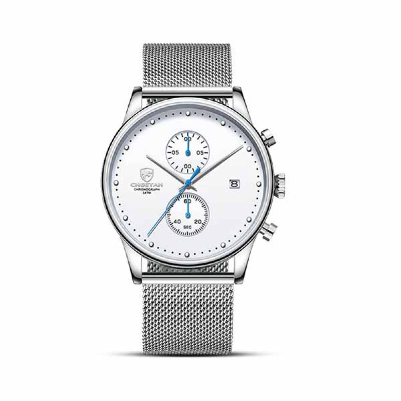 CHEETAH CH1605 FIIT E - Men's Modern and Minimalist Watch - Silver White