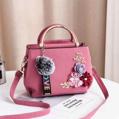 Pink Flowery Handbag