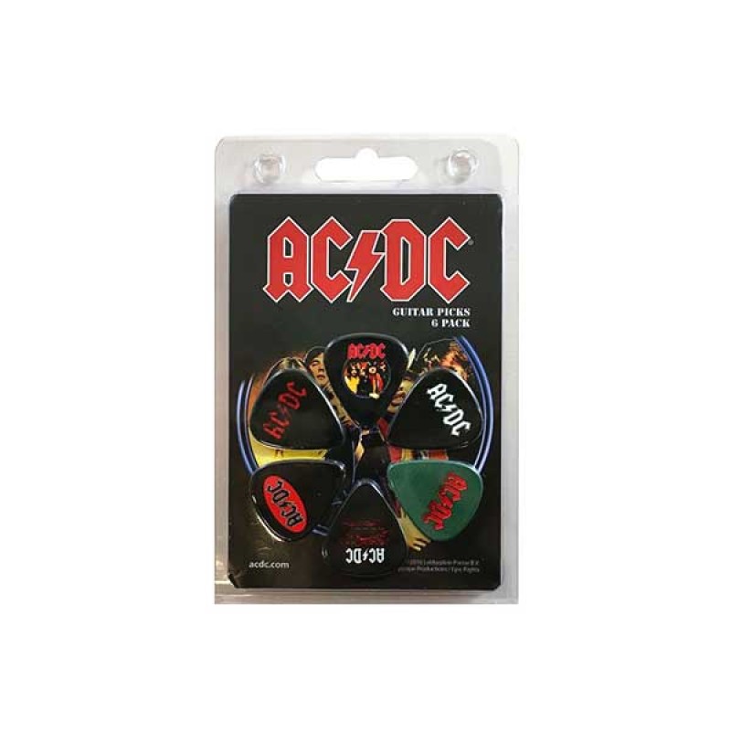 AC/DC OFFICIAL LICENSING VARIETY PACKS GUITAR PICK SET OF SIX