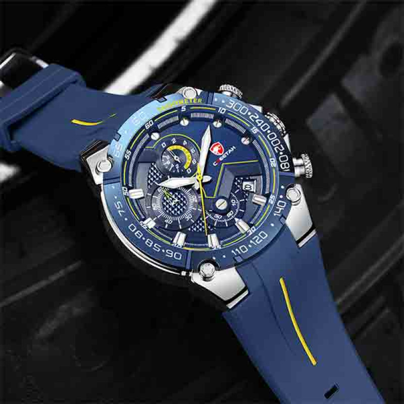 CHEETAH CH1606 OCRA Y - Men's Silver and Blue Outdoor Watch