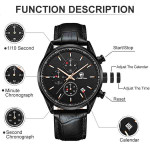 Men's Black and Gold Dress Watch