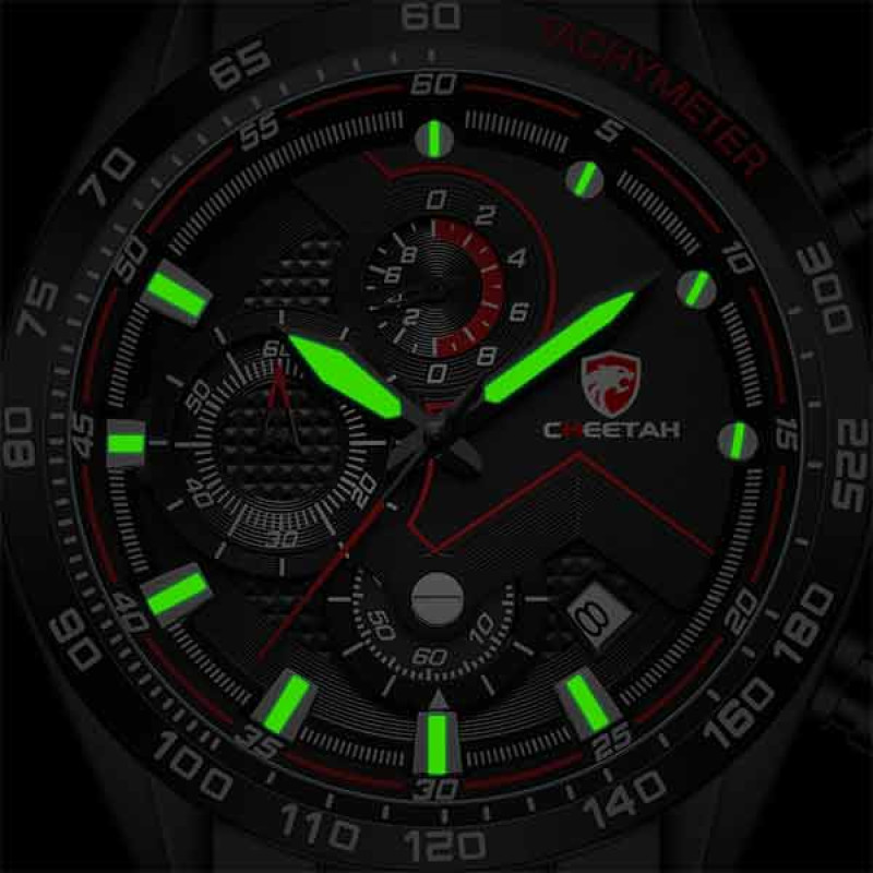 CHEETAH CH1614 CREST - Men's Sophisticated Fashion Watch - Red Hands