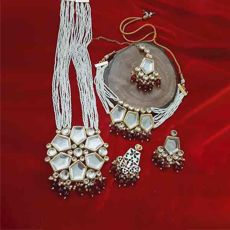 Full Bridal Set Original Kundan Back Mina