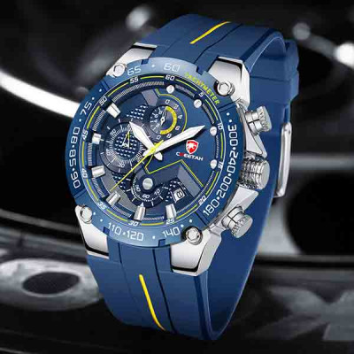 CHEETAH CH1606 OCRA Y - Men's Silver and Blue Outdoor Watch