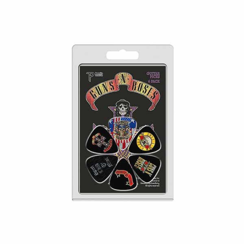 GUNS N ROSES'' OFFICIAL LICENSING VARIETY PACK GUITAR PICK SET OF SIX