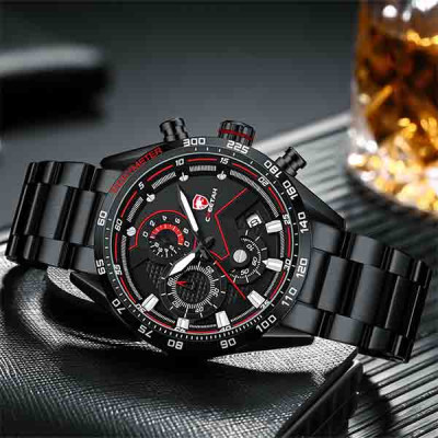 CHEETAH CH1614 CREST - Men's Sophisticated Fashion Watch - Red Hands