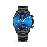 CHEETAH CH1604 ARISTO S1 - Men's Blue Face Black Steel Band Chronograph Watch