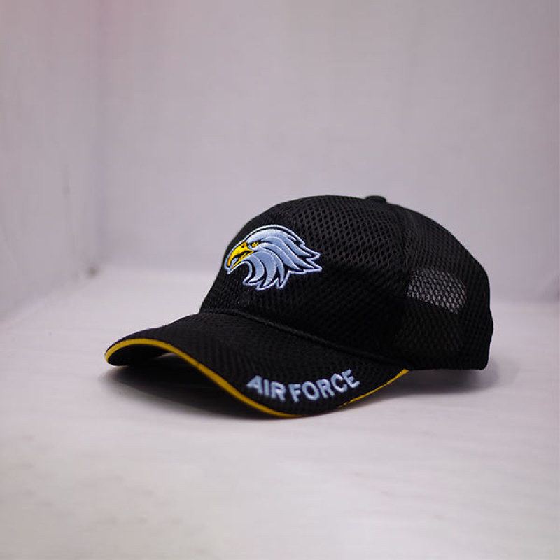 Eagle Head Black Mesh Cap