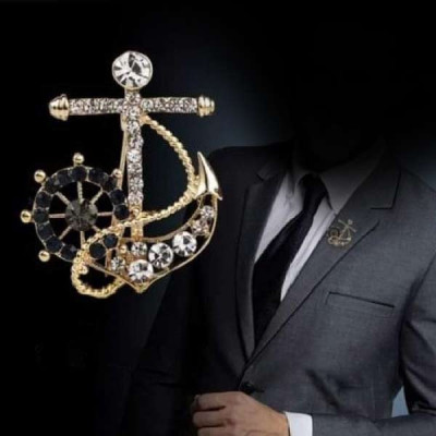 Anchor Tide Men's Brooch British