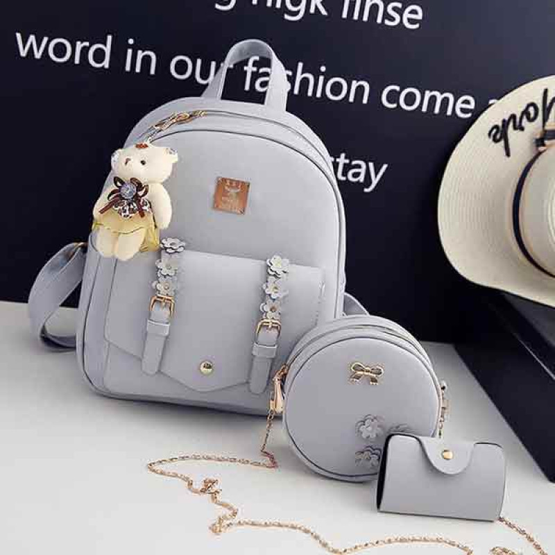 Silver Mini Backpack