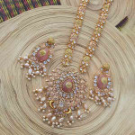 Gold Plated Sitahar Real Stone with Real Beads & Minakari Work