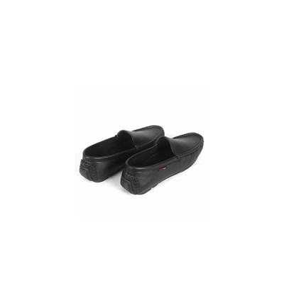 Leather Black Loafer Shoes for Men