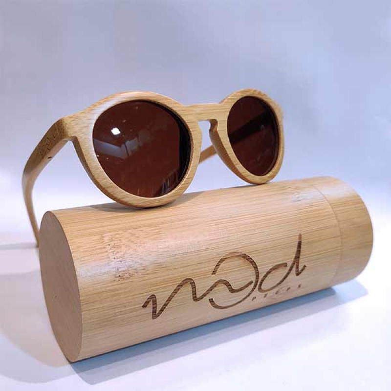 Bamboo Round Sunglass