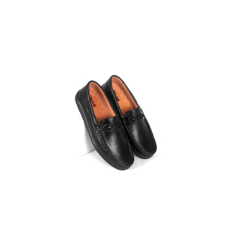 Genuine Leather Classic Black Loafers for Men