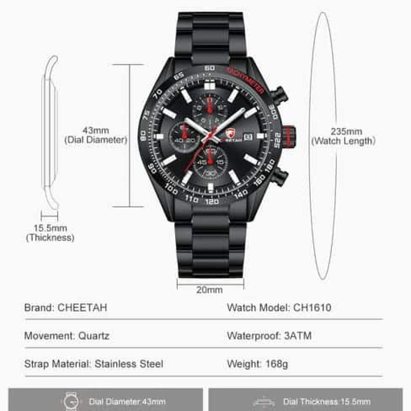 CHEETAH CH1610 PRIMA - Men's Superior Fashion Watch