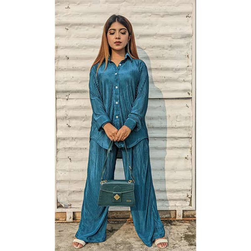 Peacock Blue Co-ord Set