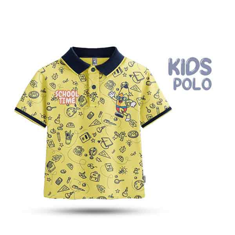 Kids Premium Polo School Time T-Shirt