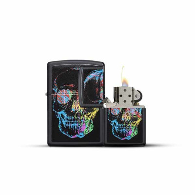 COLORFULL SKULL DESIGN ZIPPO