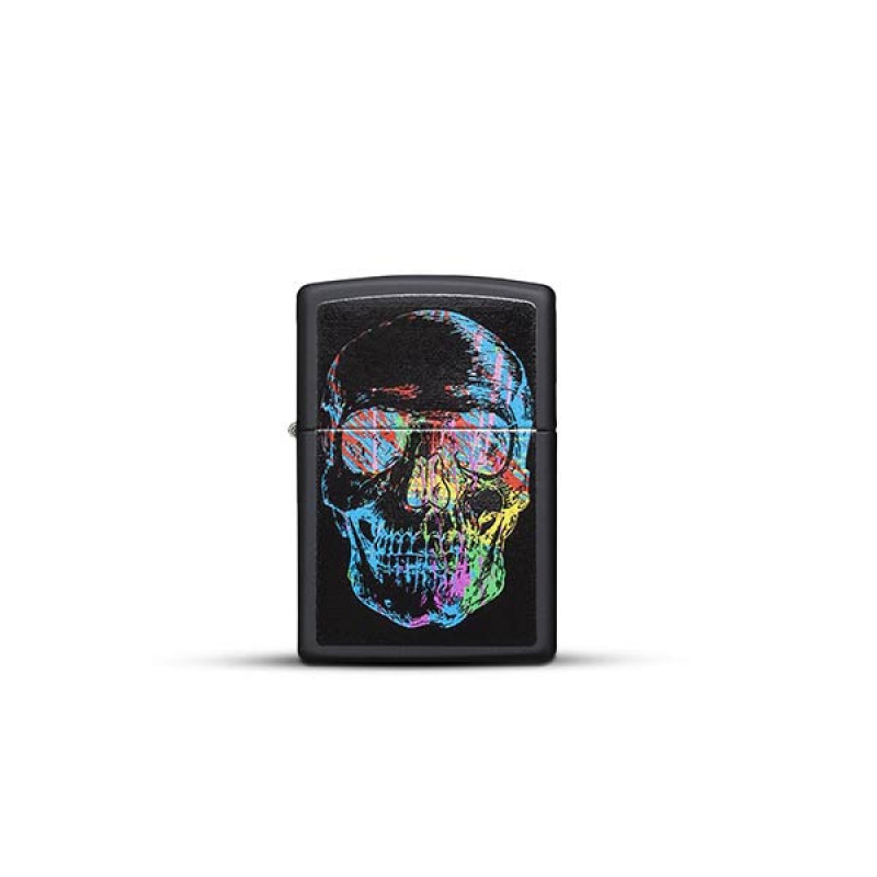 COLORFULL SKULL DESIGN ZIPPO