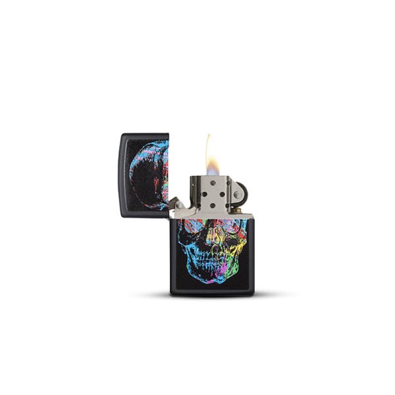 COLORFULL SKULL DESIGN ZIPPO