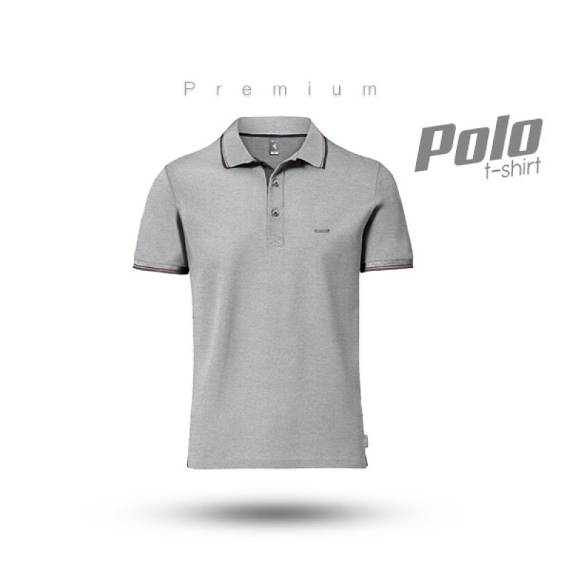 Fabrilife Premium Double PK Cotton Polo - Gray Melange