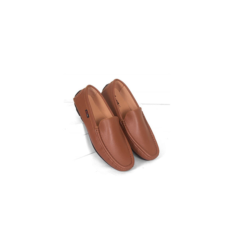 Tan Color Leather Loafers for Men