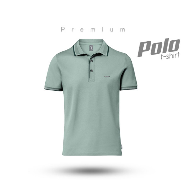 Fabrilife Premium Double PK Cotton Polo - Ice berg Green