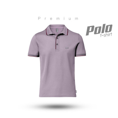 Premium Double PK Cotton Polo - Lavanderash