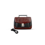 Croco-Design Ladies Brown & Black Handbag