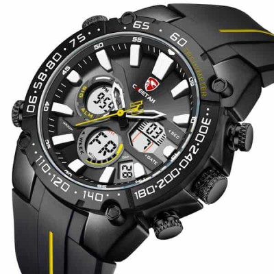 CHEETAH CH1611 BOTZ Y - Men's Black and Yellow Digital Sports Watch