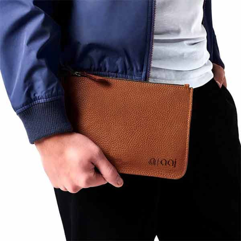 Leather Zipper Pouch