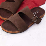 Suede Sandal - Dark Chocolate