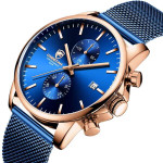 CHEETAH CH1604 ARISTO X7 - Men's Rose Gold and Blue Chronograph Watch