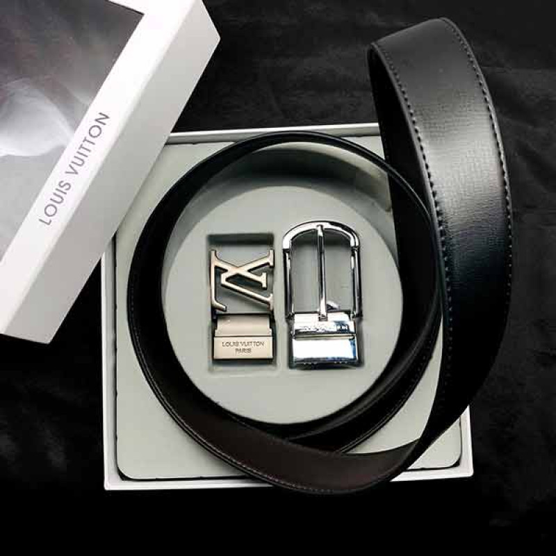 Louis Vuitton Formal Two Buckle Belt Set