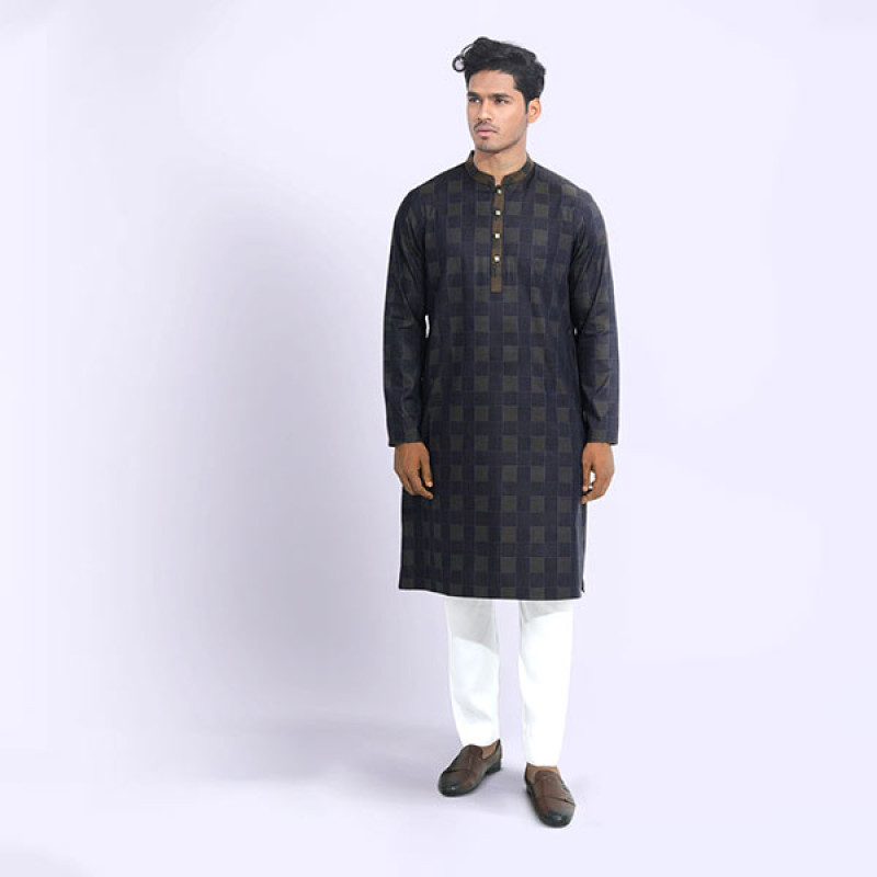 Premium Jacquard Cotton Panjabi - Zain