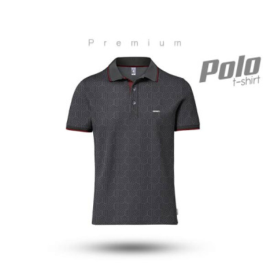 Premium Elite Edition Double PK Cotton Polo - Anthra Melange