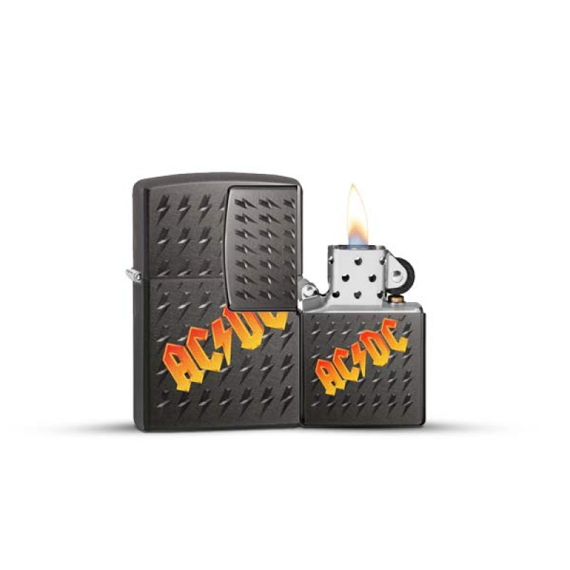 GRAY AC/DC ZIPPO